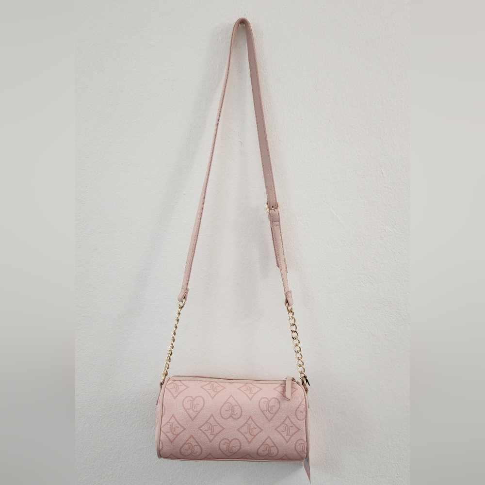 Juicy Couture Pink Clay Heart Accent Crossbody Shoulder Bag - Picture 3 of 15